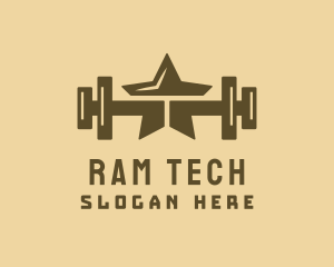 Star Barbell Fitness Gym logo design