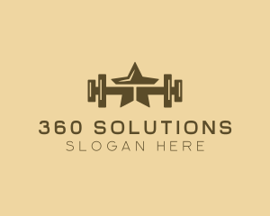 Star Barbell Fitness Gym logo design