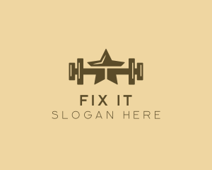 Star Barbell Fitness Gym logo design