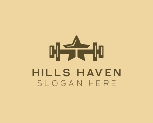 Star Barbell Fitness Gym logo design