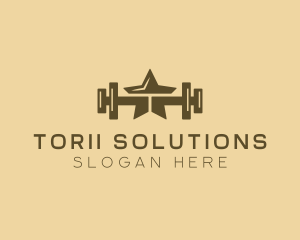 Star Barbell Fitness Gym logo design