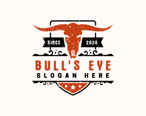 Bull Skull Western logo design