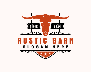 Bull Skull Western logo design