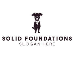 Suit - Pet Dog Grooming logo design