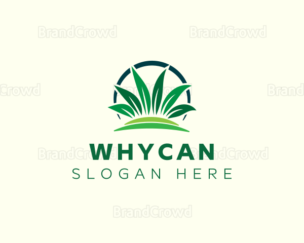 Grass Leaf Landscape Logo