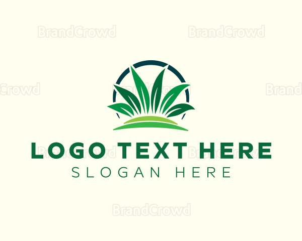 Grass Leaf Landscape Logo