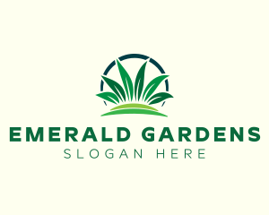 Grass Leaf Landscape logo design