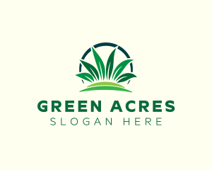 Grass Leaf Landscape logo design