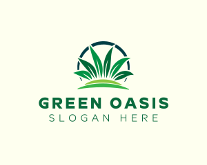 Vegetation - Grass Leaf Landscape logo design