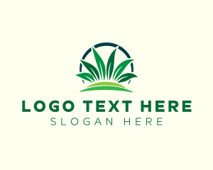 Grass Leaf Landscape Logo