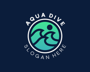 Scuba - Surfing Ocean Wave logo design