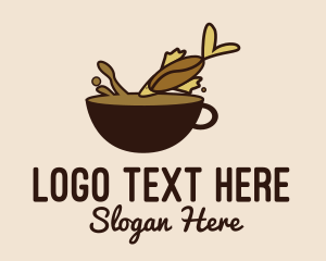 Coffee Shop - Coffee Cup Fish logo design