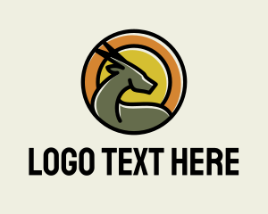 Zoo - Deer Gazelle Target logo design