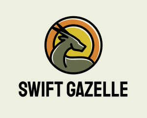 Gazelle - Deer Gazelle Target logo design