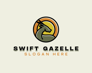 Deer Gazelle Target logo design