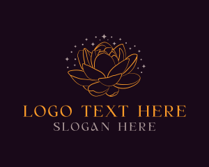 Makeup - Luxury Lotus Flower logo design