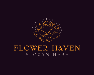 Luxury Lotus Flower logo design