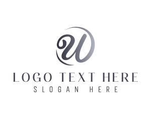 Lettering - Luxury Boutique Letter U logo design