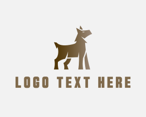 Goat - Wild Wolf Canine logo design