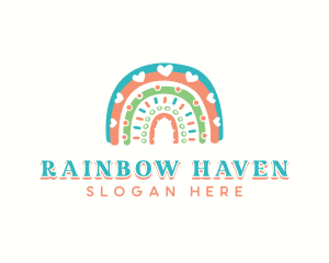 Postpartum Maternal Rainbow logo design