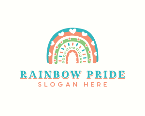 Postpartum Maternal Rainbow logo design