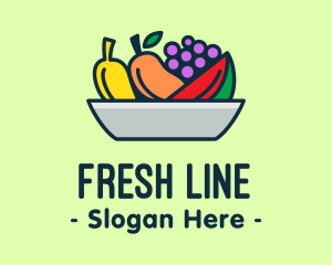 Fresh Fruits Platter logo design