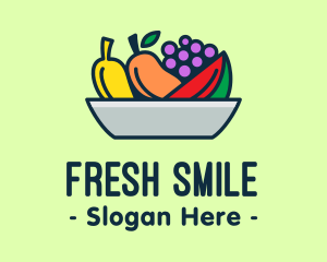 Fresh Fruits Platter logo design