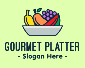 Platter - Fresh Fruits Platter logo design