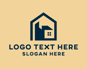 Logistic Hub - House Real Estate Property logo design