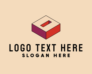 3d - 3D Pixel Letter O logo design