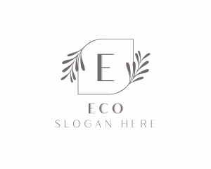 Minimalist Eco Leaf logo design