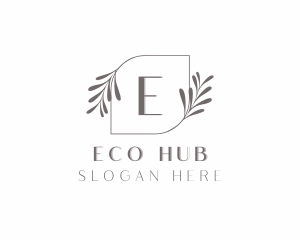 Minimalist Eco Leaf logo design