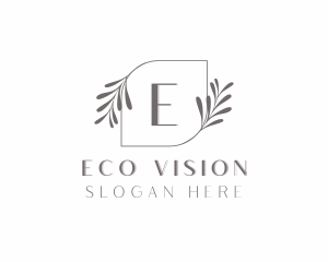 Minimalist Eco Leaf logo design