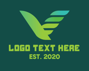 Biological - Environmental Letter V logo design