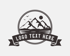 Resort - Outdoor Mountain Landscape logo design