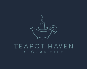 Lamp Candle Teapot logo design