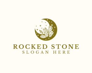 Moon Stone Crystal logo design