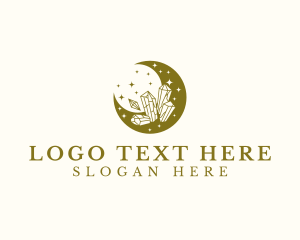 Luxury - Moon Stone Crystal logo design