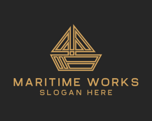 Sailing Boat Ship logo design