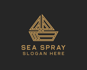 Sailing Boat Ship logo design