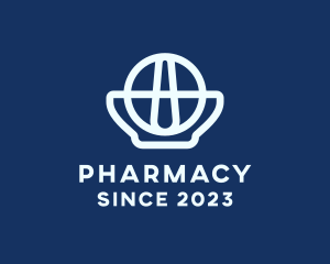 Global Pharmacy Mortar logo design