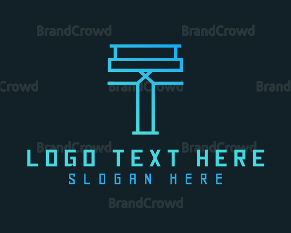 Cyber Startup Letter T Logo