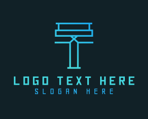 Cyber - Cyber Startup Letter T logo design