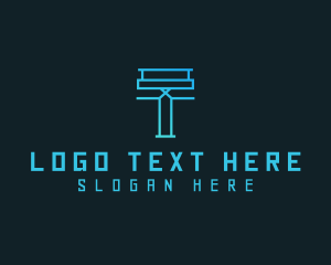Outline - Cyber Startup Letter T logo design