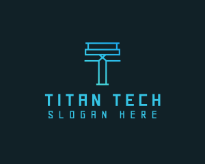 Cyber Startup Letter T logo design