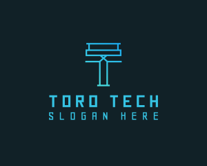 Cyber Startup Letter T logo design