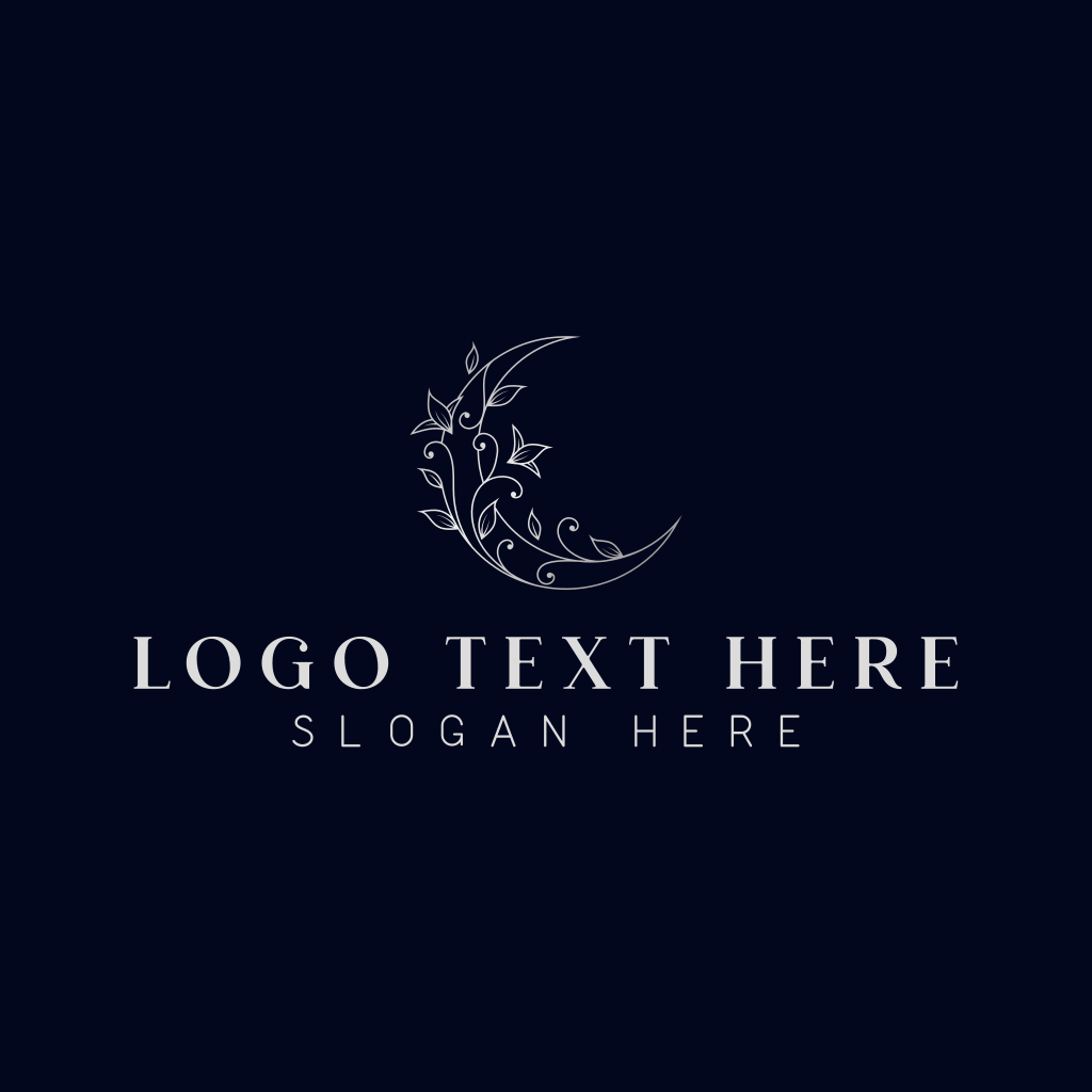 Floral Natural Moon Logo | BrandCrowd Logo Maker