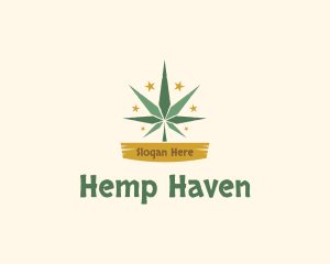 Hemp - Rustic Hemp Badge logo design