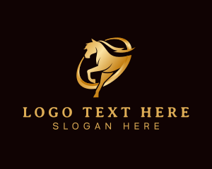 Horse - Running Horse Equine logo design