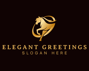 Running Horse Equine logo design